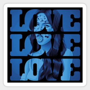 Blue Love Magnet